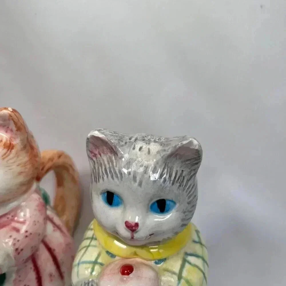 Vintage Avon Ceramic Country Purrfection Cat Creamer Sugar Set